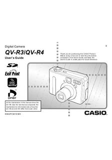 Casio QV R 4 manual. Camera Instructions.